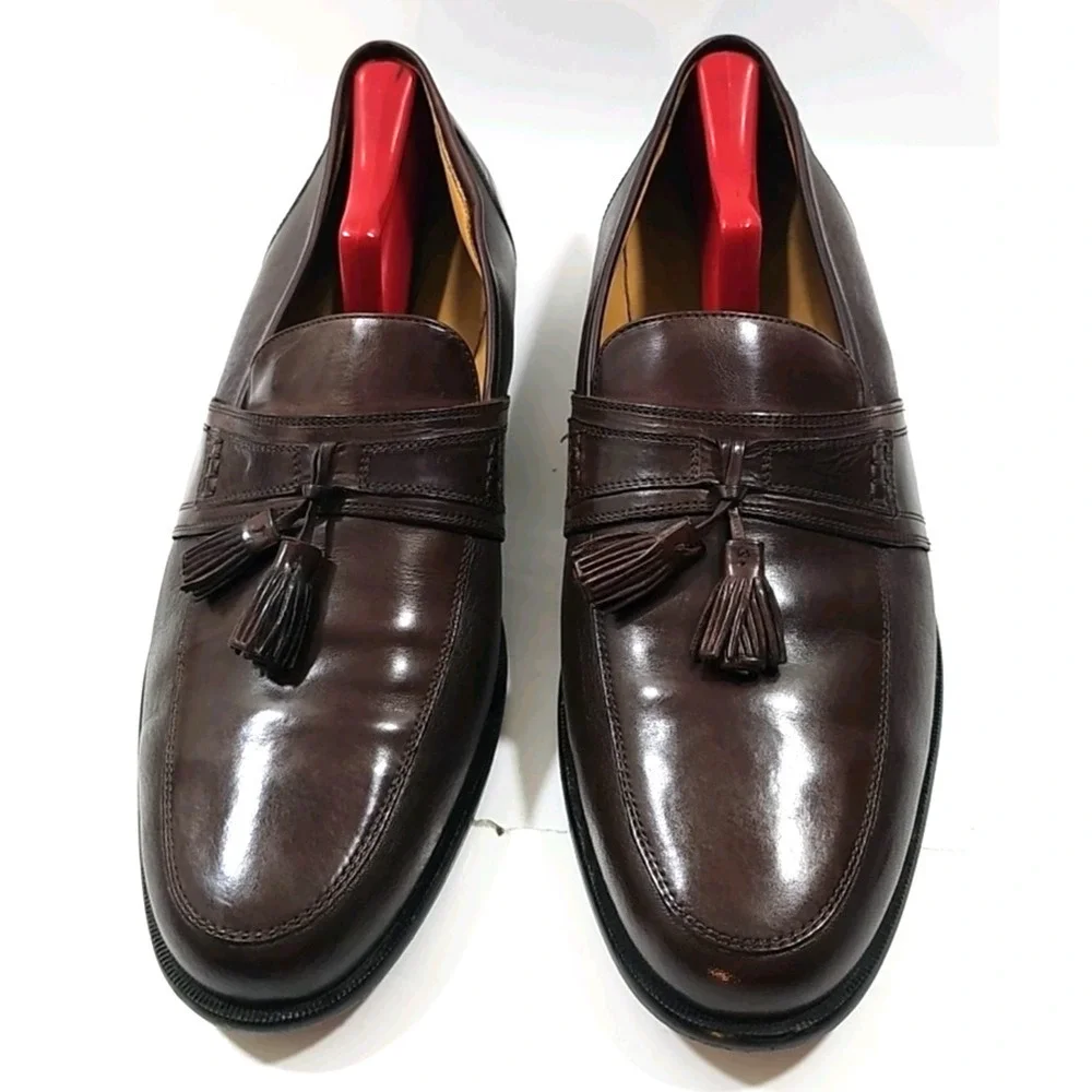 Johnston & Murphy ~Men's Size 11.5M~ Brown Tassel Leather Loafers Shoes #15 2206